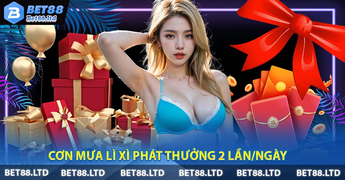 Cơn mưa lì xì phát thưởng 2 lần/ngày