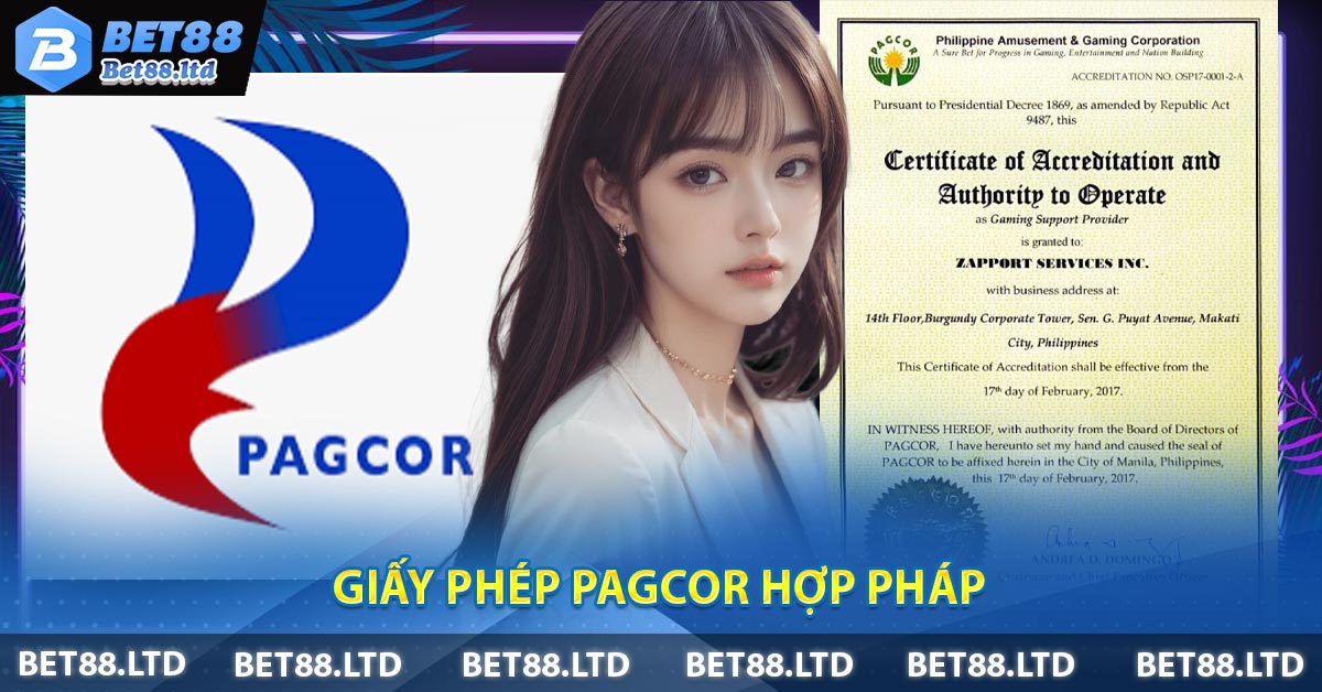 Giấy phép PAGCOR hợp pháp